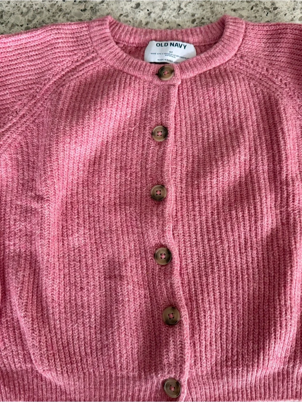 Old Navy Pink Button-Front Knit Cardigan